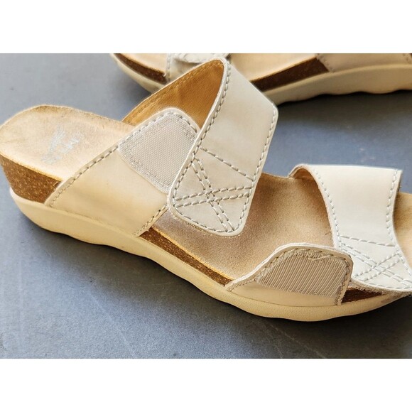 Dansko Maddy Sandals 9 US Ivory Wedge 2 Strap Walking Comfort 40 EU - Picture 5 of 11